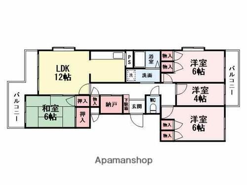 福岡県北九州市小倉南区湯川５丁目 安部山公園駅 4SLDK マンション 賃貸物件詳細