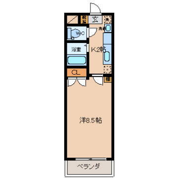 アビテ住吉 4階 1K 賃貸物件詳細