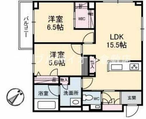 フィル（シャーメゾン・ホテルライク仕様） 2階 2LDK 賃貸物件詳細