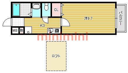 大阪府茨木市五日市２丁目 ＪＲ総持寺駅 1K アパート 賃貸物件詳細