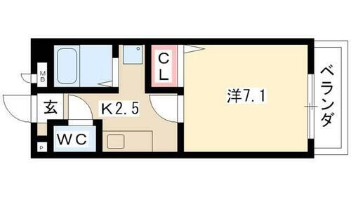 愛知県名古屋市西区枇杷島２丁目 東枇杷島駅 1K マンション 賃貸物件詳細