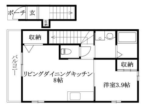 愛媛県松山市三町１丁目 賃貸アパート