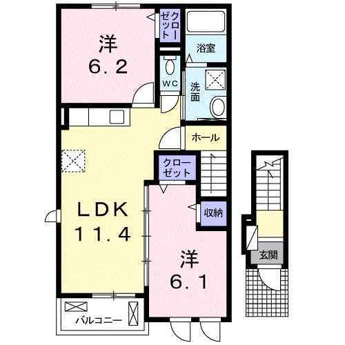 香川県丸亀市綾歌町富熊 栗熊駅 2LDK アパート 賃貸物件詳細