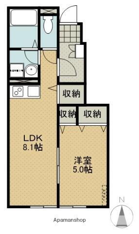 ジェルメ　アンジュⅡ 1階 1LDK 賃貸物件詳細