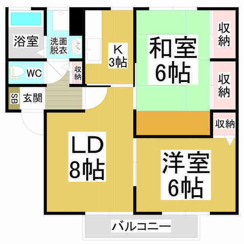 長野県松本市野溝西２丁目 松本駅 2LDK アパート 賃貸物件詳細
