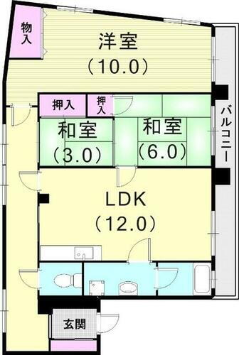  3LDK（70.0平米）独立洗面台・システムキッチン・収納