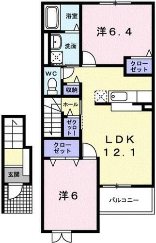 愛媛県四国中央市寒川町 伊予寒川駅 2LDK アパート 賃貸物件詳細