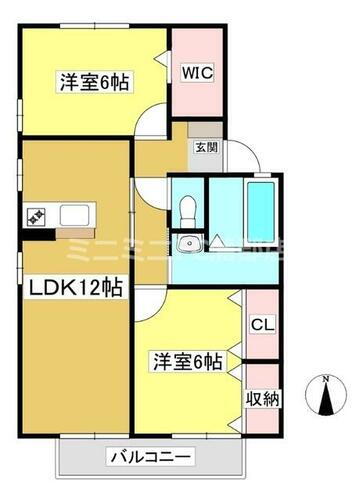 愛知県蒲郡市平田町下長根 三河三谷駅 2LDK アパート 賃貸物件詳細