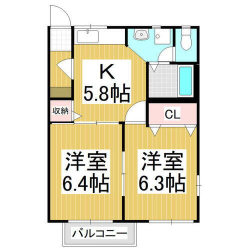 長野県岡谷市今井 岡谷駅 2K アパート 賃貸物件詳細