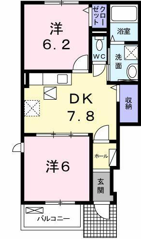 ポライトリー　Ⅱ 1階 2DK 賃貸物件詳細