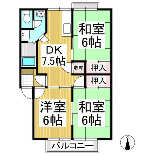 長野県長野市稲田１丁目 信濃吉田駅 3DK アパート 賃貸物件詳細