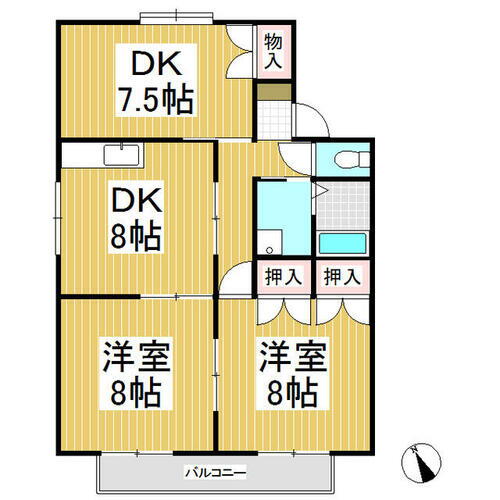 長野県長野市吉田４丁目 北長野駅 3DK アパート 賃貸物件詳細