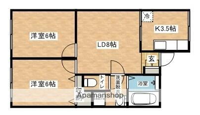 秋田県大仙市大曲西根字元木 大曲駅 2LDK アパート 賃貸物件詳細