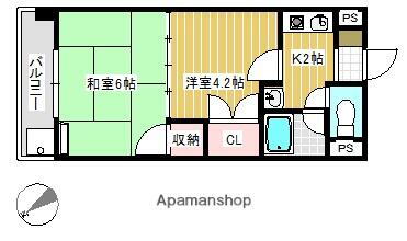 コア追手町 6階 2K 賃貸物件詳細