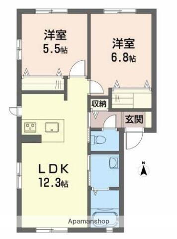 愛媛県松山市土居田町 土居田駅 2LDK アパート 賃貸物件詳細