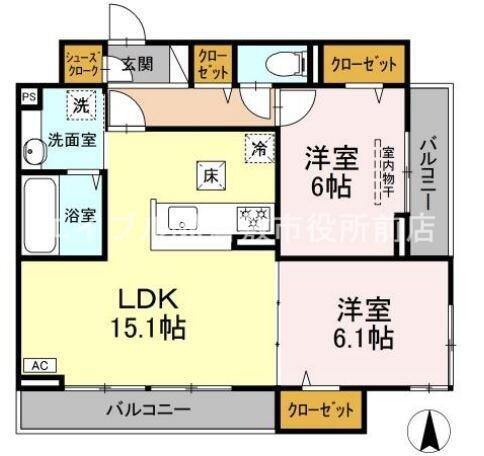 岡山県倉敷市東富井 西富井駅 2LDK アパート 賃貸物件詳細