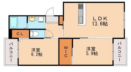 福岡県福津市宮司４丁目 2LDK マンション 賃貸物件詳細