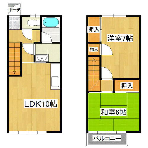 茨城県牛久市南５丁目 牛久駅 2LDK アパート 賃貸物件詳細