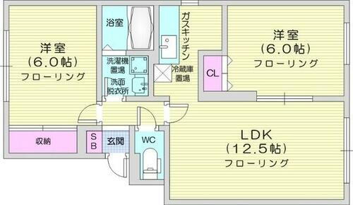 北海道札幌市北区北二十四条西１６丁目 八軒駅 2LDK マンション 賃貸物件詳細