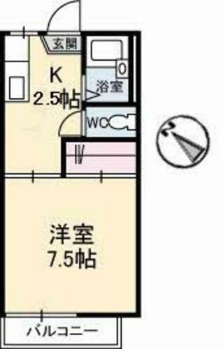 山口県宇部市山門３丁目 東新川駅 1K アパート 賃貸物件詳細