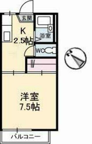 山口県宇部市山門３丁目 東新川駅 1K アパート 賃貸物件詳細