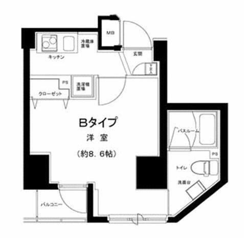 東京都江東区新大橋１丁目 森下駅 1K マンション 賃貸物件詳細