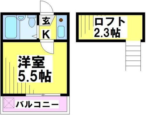 グリーンパレスつつじヶ丘 2階 1K 賃貸物件詳細