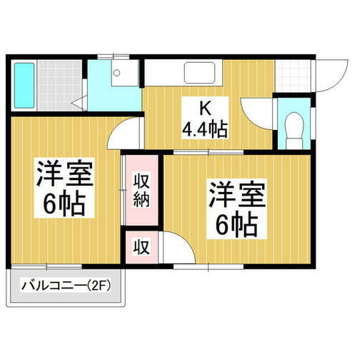 長野県松本市城東１丁目 松本駅 2K アパート 賃貸物件詳細