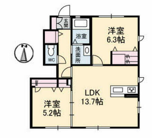 高知県高知市万々 2LDK アパート 賃貸物件詳細