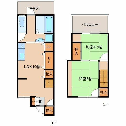 奈良市川久保町貸家 2LDK 賃貸物件詳細