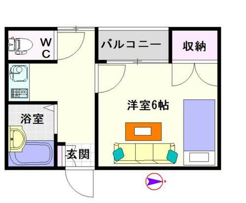 ラパンジール恵美須ＩＩＩ 4階 1K 賃貸物件詳細