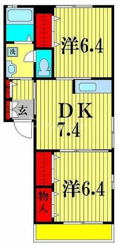 千葉県流山市三輪野山１丁目 流山セントラルパーク駅 2DK アパート 賃貸物件詳細