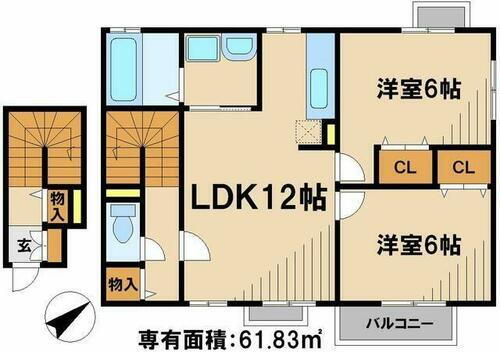 千葉県松戸市千駄堀 新八柱駅 2LDK アパート 賃貸物件詳細