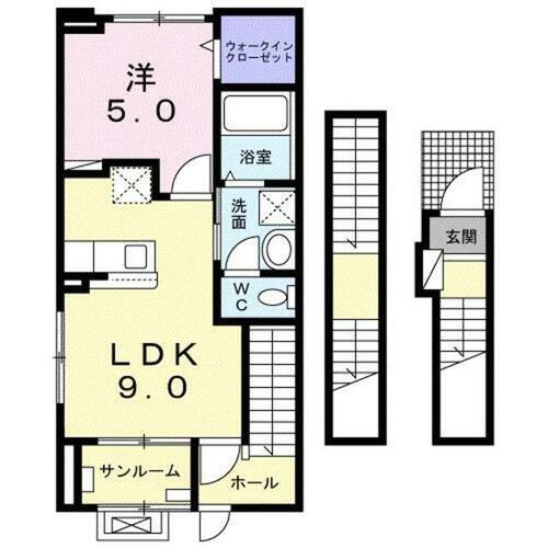 熊本県熊本市西区城山大塘１丁目 田崎橋駅 1LDK アパート 賃貸物件詳細