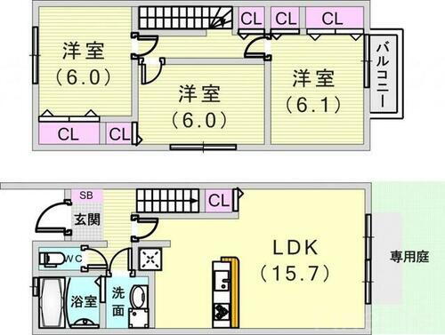  広々とした間取り