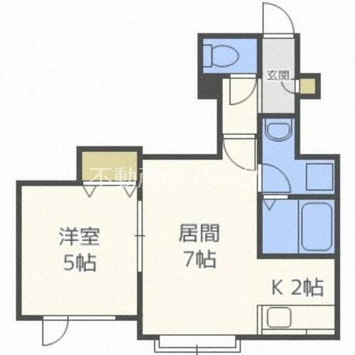 北海道札幌市北区北二十六条西１５丁目 新川駅 1LDK アパート 賃貸物件詳細