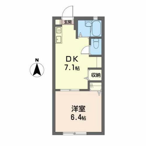 高知県高知市河ノ瀬町 1DK アパート 賃貸物件詳細