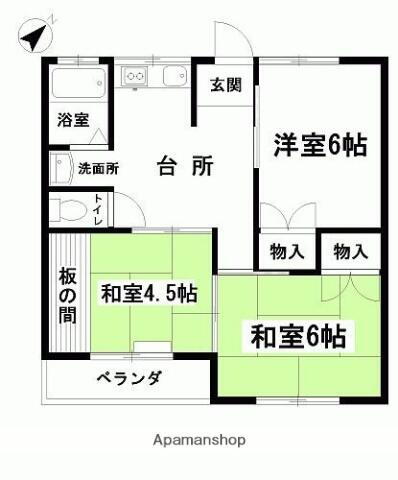 福島県いわき市石塚町東 植田駅 3DK アパート 賃貸物件詳細