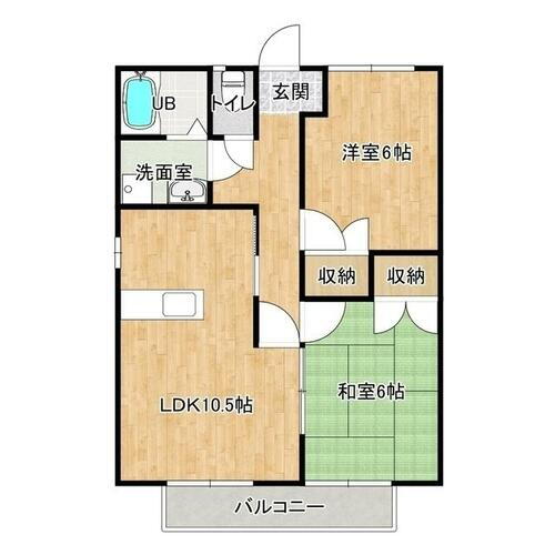山梨県中巨摩郡昭和町河西 常永駅 2LDK アパート 賃貸物件詳細