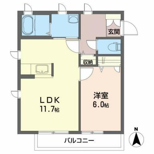 福島県郡山市緑町 1LDK アパート 賃貸物件詳細