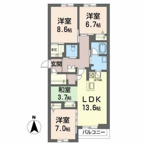 宮城県仙台市太白区富沢西１丁目 富沢駅 3SLDK マンション 賃貸物件詳細