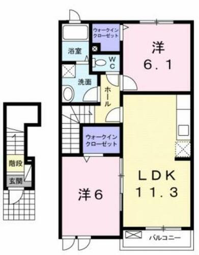 千葉県木更津市清川１丁目 上総清川駅 2LDK アパート 賃貸物件詳細