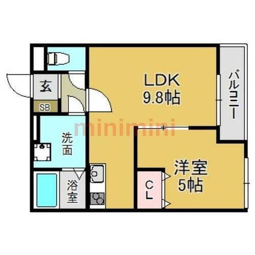 大阪府吹田市藤が丘町 吹田駅 1LDK アパート 賃貸物件詳細