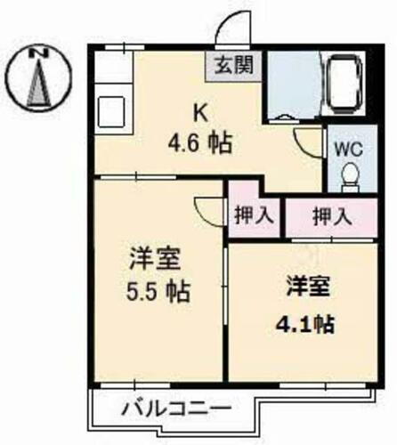 岡山県倉敷市川入 2K アパート 賃貸物件詳細