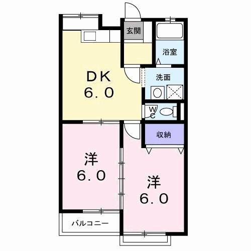 群馬県前橋市北代田町 中央前橋駅 2DK アパート 賃貸物件詳細