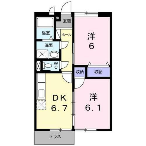 山梨県中央市山之神 常永駅 2DK アパート 賃貸物件詳細