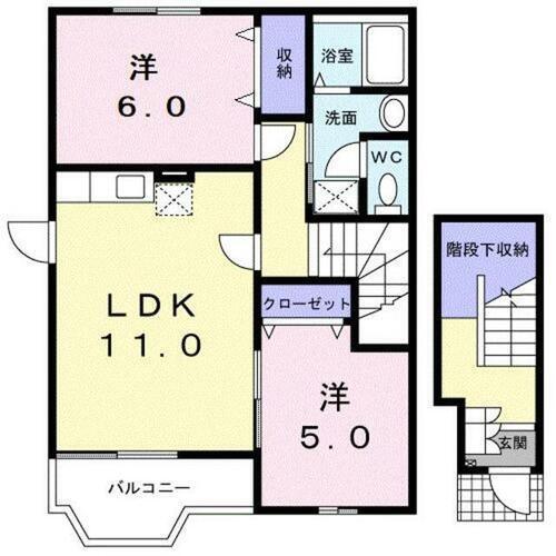 熊本県熊本市北区飛田１丁目 北熊本駅 2LDK アパート 賃貸物件詳細