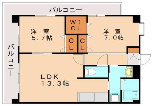 福岡県福岡市東区筥松２丁目 箱崎駅 2LDK マンション 賃貸物件詳細