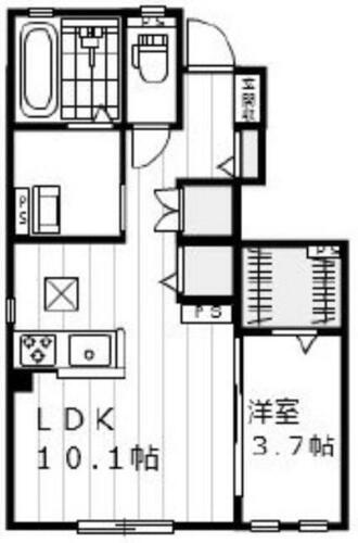 岡山県岡山市中区四御神 東岡山駅 1LDK アパート 賃貸物件詳細