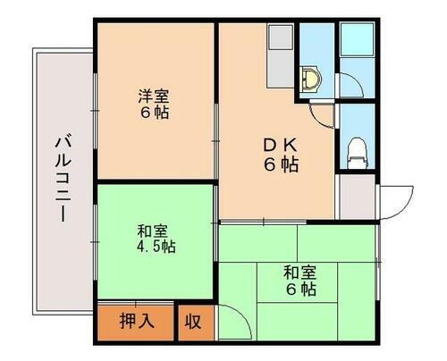 福岡県宮若市金丸 3DK アパート 賃貸物件詳細